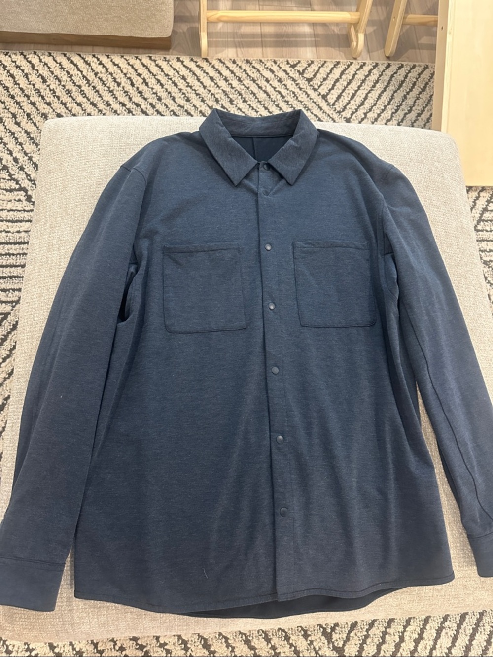 Men's Lululemon Navy Button-Up Shirt Jacket